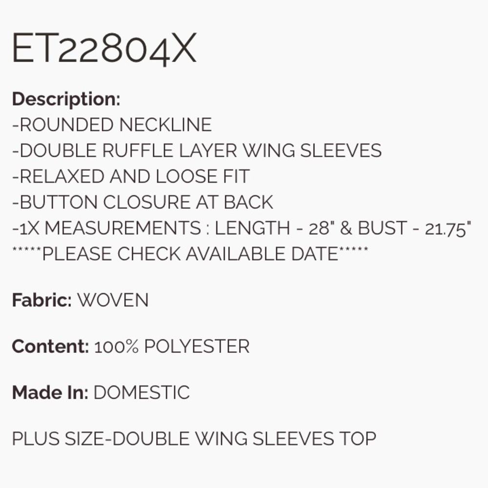 Easel Terracotta Ruffle Sleeve Blouse - Picture 4 of 4